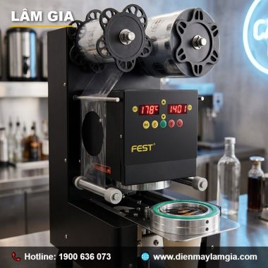 Máy dán miệng ly tự động FEST Lâm Gia