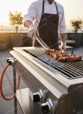 Bếp nướng thịt không khói 120 Lâm Gia