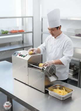 Máy thái rau củ tự động con chì 90 Lâm Gia