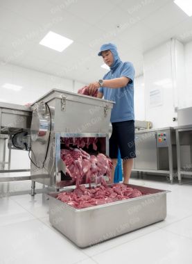 Máy thái thịt họng nạp 25x18 Cm Lâm Gia 3Kw