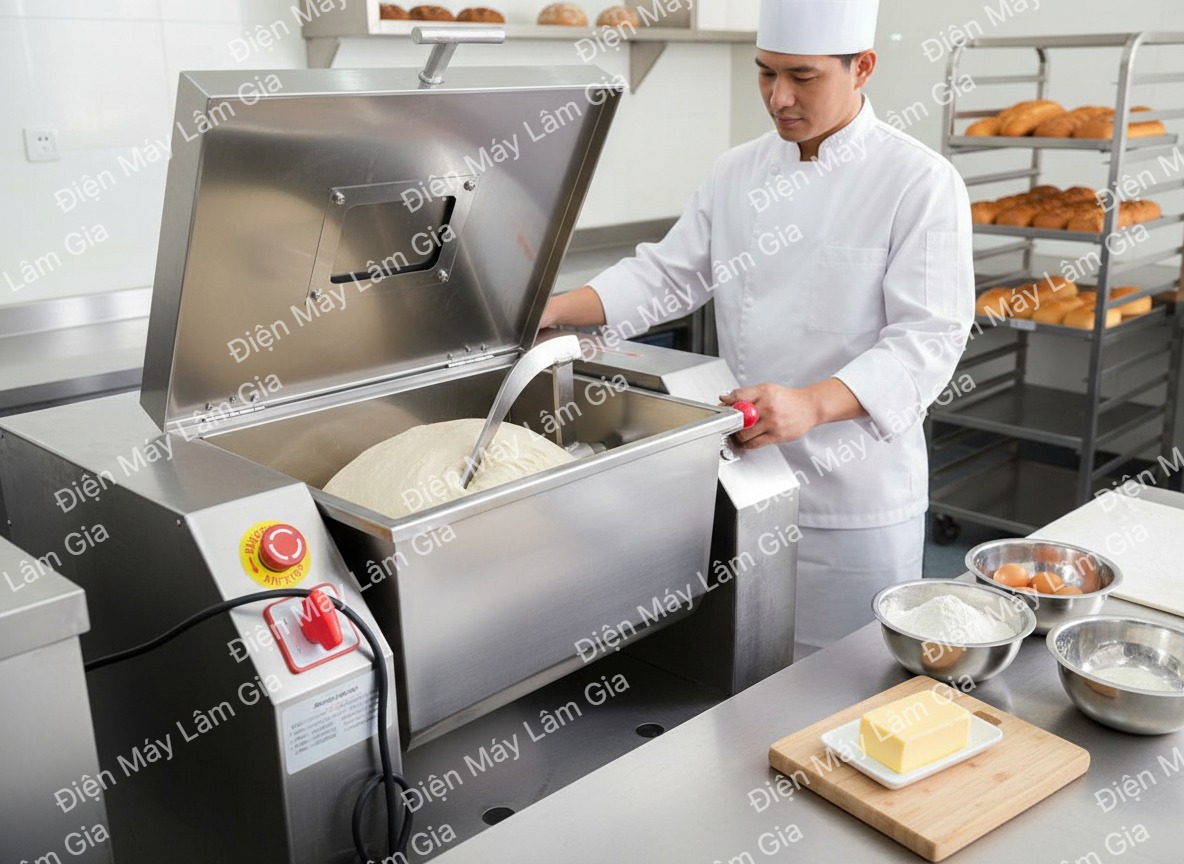 Máy Trộn Đa Năng 25L (2.2KW) – Giải Pháp Trộn Thực Phẩm, Bột Dẻo Siêu Tốc 25kg/Phút
